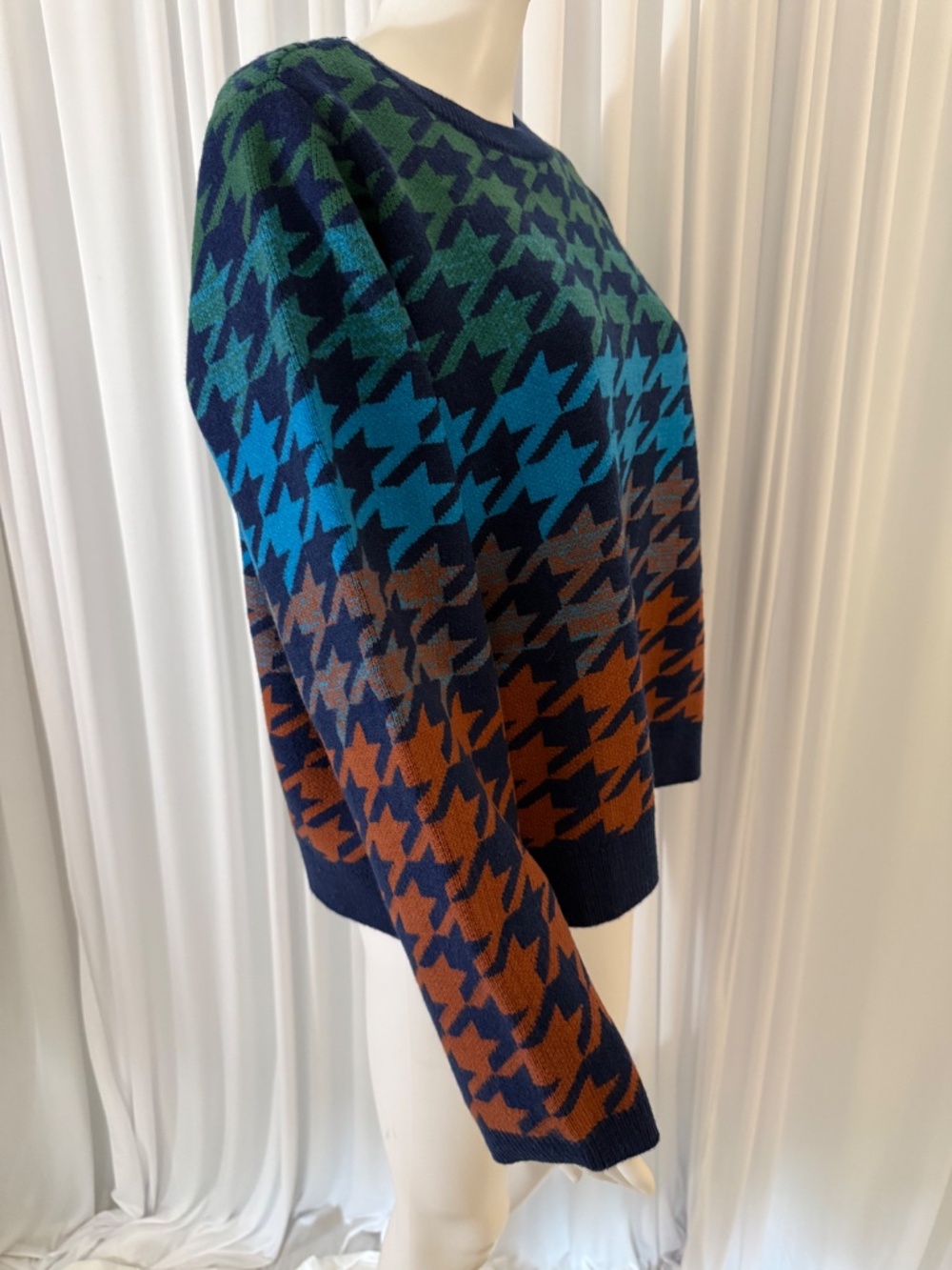 G by Giuliana Black Label Multicolor Houndstooth Sweater – Size 1X – NWOT - Picture 3 of 16